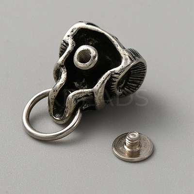 Brass Bag Decorative Demon Skull Head Buckle Clasps FIND-WH0110-379-1