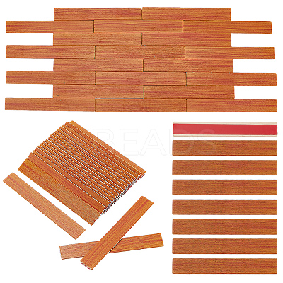 2 Sets 40Pcs Mini Wood Floor Sticker DIY-GO0002-34-1