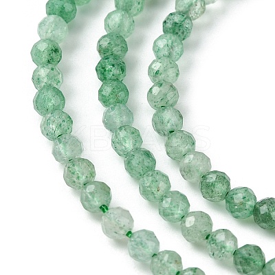 Natural Green Strawberry Quartz Beads Strands X-G-Z034-A02-03-1
