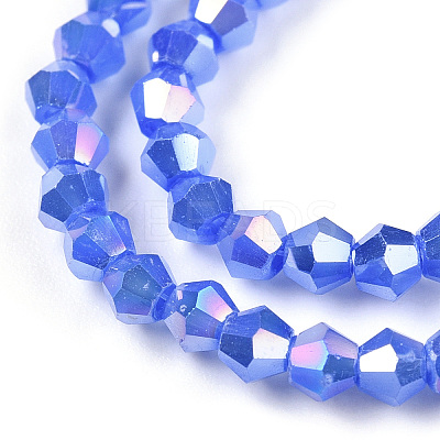 Imitation Jade Electroplate Glass Beads Strands EGLA-A039-J2mm-B04-1