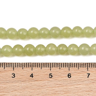 Natural Dyed White Jade Beads Strands GG-CBAEB22-B01-6mm-05-1