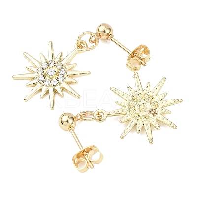 Alloy Crystal Rhinestone Dangle Stud Earrings EJEW-JE06657-02-1