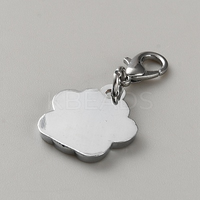 Zinc Alloy Enamel Glitter Powder Pendant Decoration HJEW-WH0001-14P-04-1
