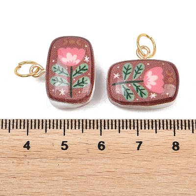 Printed Opaque Acrylic Pendants SACR-P036-01A-G-1