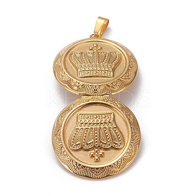 304 Stainless Steel Locket Pendants STAS-K197-13G-1
