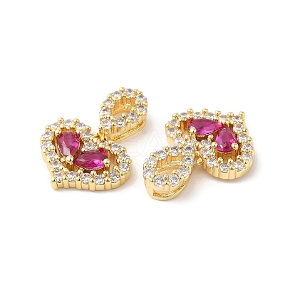 Real 16K Gold Plated Brass Micro Pave Cubic Zirconia Pendants ZIRC-L103-049G-1