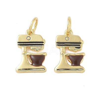 Brass Enamel Charms KK-C110-06G-01-1