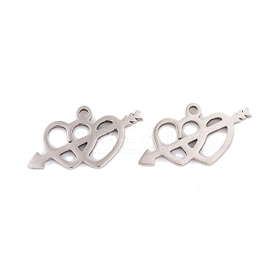 Non-Tarnish 5Pcs 201 Stainless Steel Pendants STAS-M056-03P-1