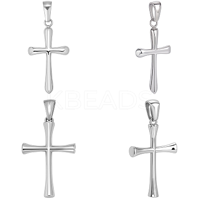 4Pcs 2 Styles 304 Stainless Steel Pendants STAS-BBC0007-68-1
