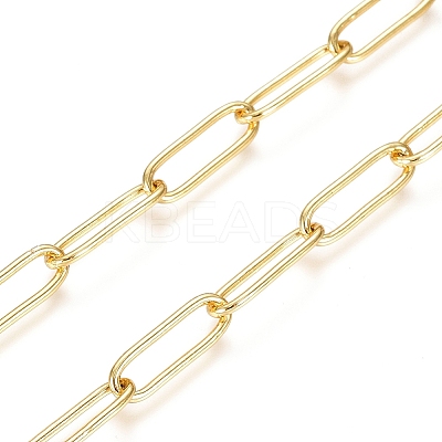 Soldered Brass Paperclip Chains CHC-D025-03G-01-1