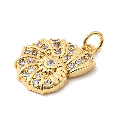 Brass Micro Pave Cubic Zirconia Pendants KK-A266-49C-G-1