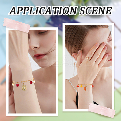 12Pcs 304 Stainless Steel Paperclip Chain Bracelets Set for Women BJEW-SC0001-21-1