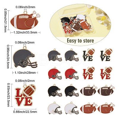 16Pcs 8 Style Alloy Enamel Pendants ENAM-CJ0005-79-1