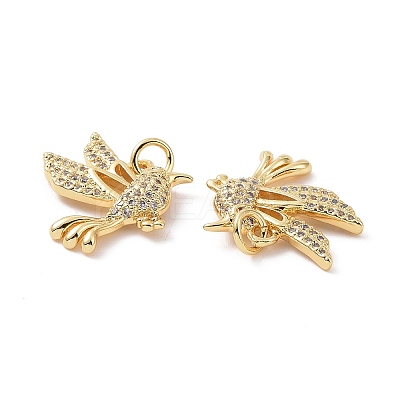 Brass Micro Pave Cubic Zirconia Pendants ZIRC-I063-37G-1