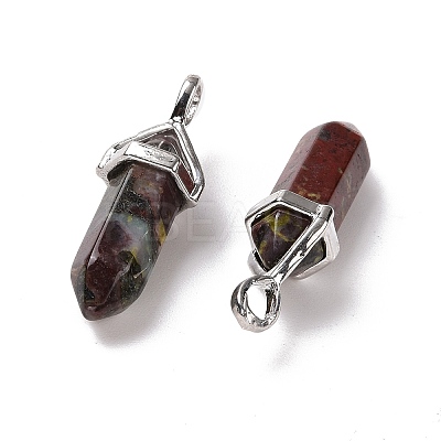 Natural Dragon Blood Pointed Pendants X-G-K329-48P-1