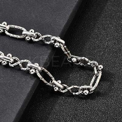 Non-Tarnish 304 Stainless Steel Oval & Infinity Link Chain Bracelets for Women BJEW-K226-14C-P-1