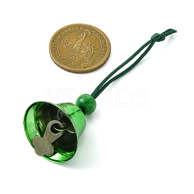 Iron Christmas Bell Pendant Decoration HJEW-JM02162-1