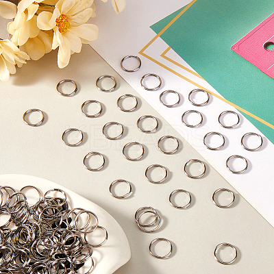 500Pcs 304 Stainless Steel Split Rings STAS-SP0001-66B-1