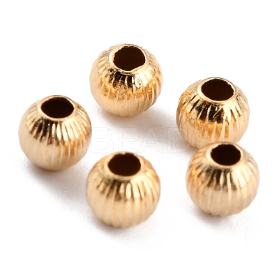 Long-Lasting Plated Brass Beads KK-O133-001B-G-1