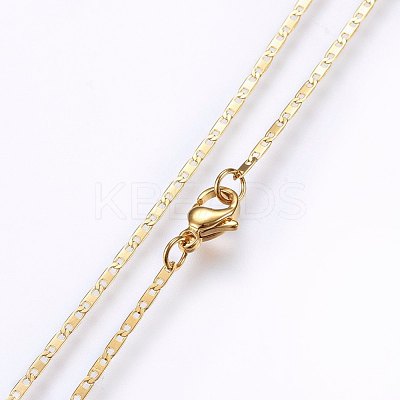 304 Stainless Steel Mariner Link Chain Necklaces MAK-L015-28E-1