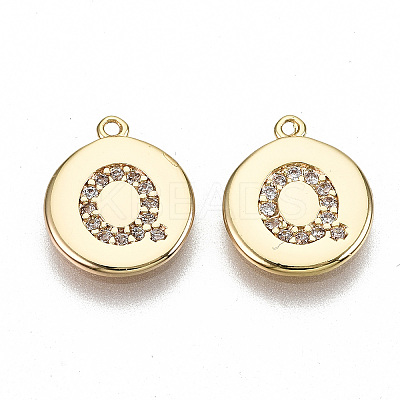 Brass Micro Pave Clear Cubic Zirconia Charms LS-KK-N231-233Q-NF-1
