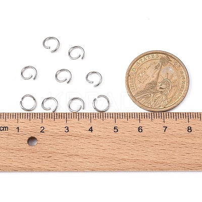 Tarnish Resistant 304 Stainless Steel Open Jump Rings X-STAS-R049-7x1mm-1