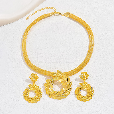 Aluminum Alloy Leafy Branch Jewelry Set VN1366-1