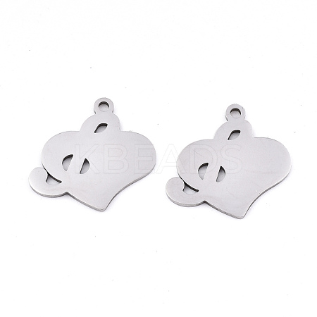 Non-Tarnish 201 Stainless Steel Pendants STAS-S081-024-1