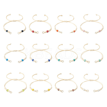 12Pcs 12 Colors Waxed Polyester Bracelet Makings AJEW-TA0001-39-1