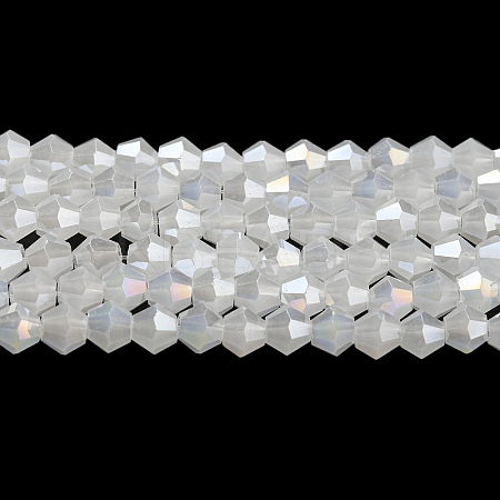 Imitation Jade Electroplate Glass Beads Strands EGLA-A039-J4mm-B06-1