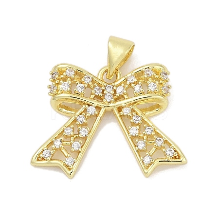 Brass Micro Pave Cubic Zirconia Pendants KK-D317-098A-G-1