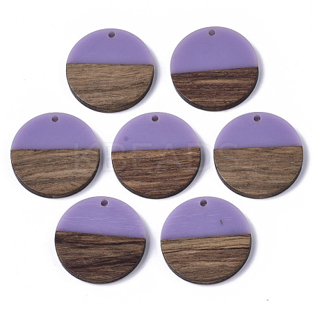 Resin & Wood Pendants RESI-S358-02B-29-1