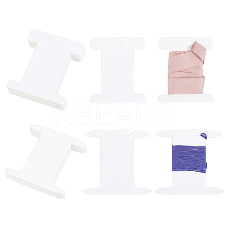80Pcs 2 Styles Cardboard Paper Ribbon Spool Storage Organizer Holder CDIS-PH0001-61-1