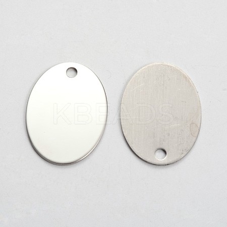 Tarnish Resistant 201 Stainless Steel Mirror Polished Finish Stamping Blank Tag Pendants STAS-L166-03-1