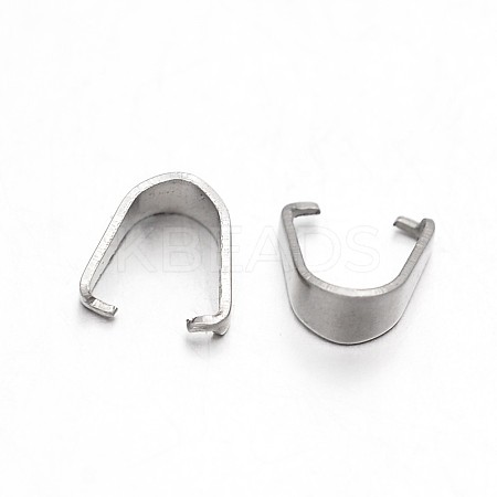 Non-Tarnish 304 Stainless Steel Snap on Bails X-STAS-N071-06-1