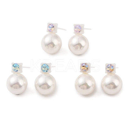 Hypoallergenic Bioceramics Zirconia Ceramic Stud Earrings EJEW-C111-15A-1