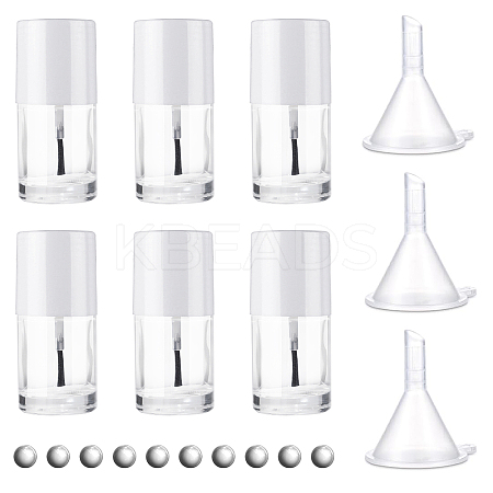 Transparent Glass Nail Polish Empty Bottle MRMJ-GL0001-18-1