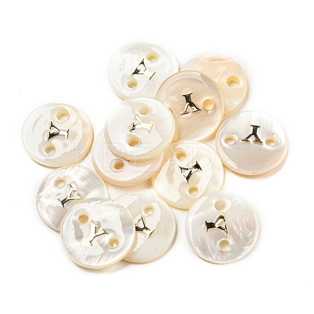 Freshwater Shell Buttons BUTT-Z001-01Y-1