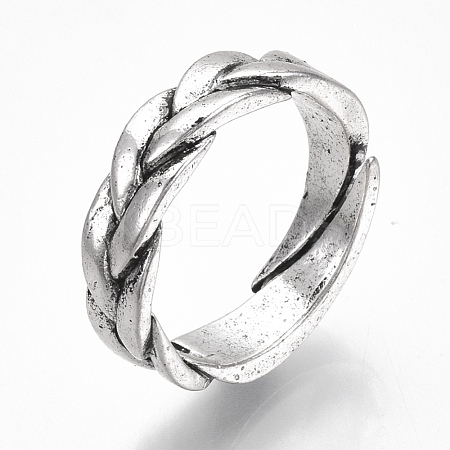 Adjustable Tibetan Style Alloy Finger Rings RJEW-T009-16AS-1