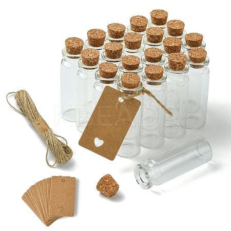 20Pcs Glass Cork Bead Containers CON-YW0001-60-1