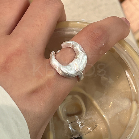 Moon Brass Cuff Open Rings for Women WGAAC34-01-1