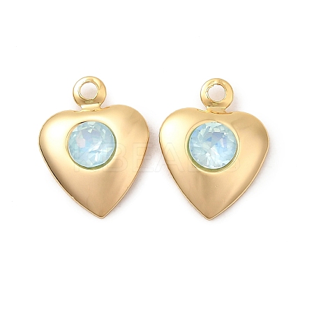 Brass Glass Charms KK-P340-09G-03-1