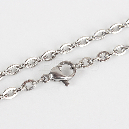 304 Stainless Steel Cable Chains for Necklace Making X-STAS-P045-05P-1