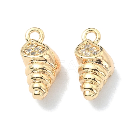 Brass Micro Pave Cubic Zirconia Pendants KK-A194-05G-1