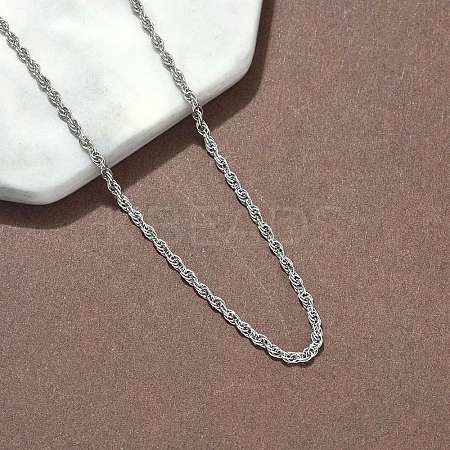 304 Stainless Steel Rope Chain Necklaces NJEW-Z084-02P-02-1