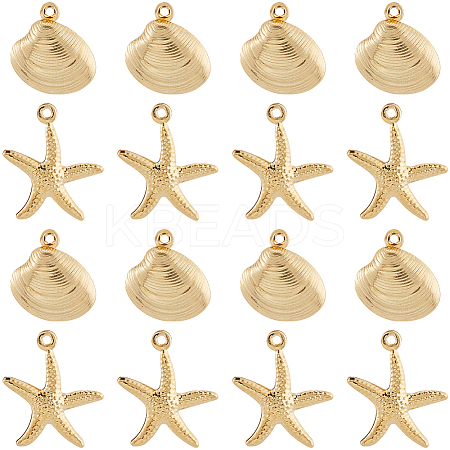 64Pcs 2 Styles 316 Surgical Stainless Steel Pendants STAS-SC0010-20-1