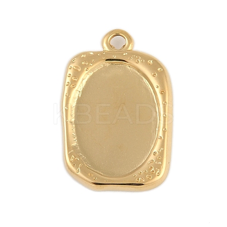 Ion Plating(IP) 304 Stainless Steel Rack Plating Pendant Cabochon Settings STAS-U019-10G-1
