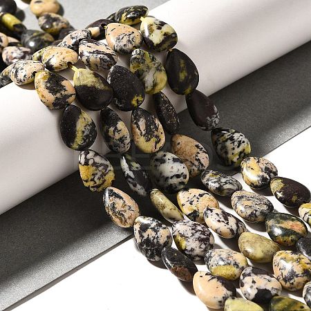 Natural Yellow Turquoise(Jasper) Beads Strands G-I377-A14-1