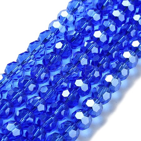 Electroplate Glass Bead Strands EGLA-R015-8mm-6-1