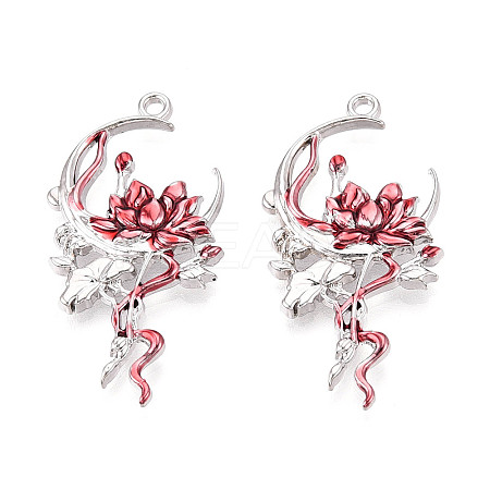 Rack Plating Spray Painted Alloy Pendants PALLOY-N181-01P-1
